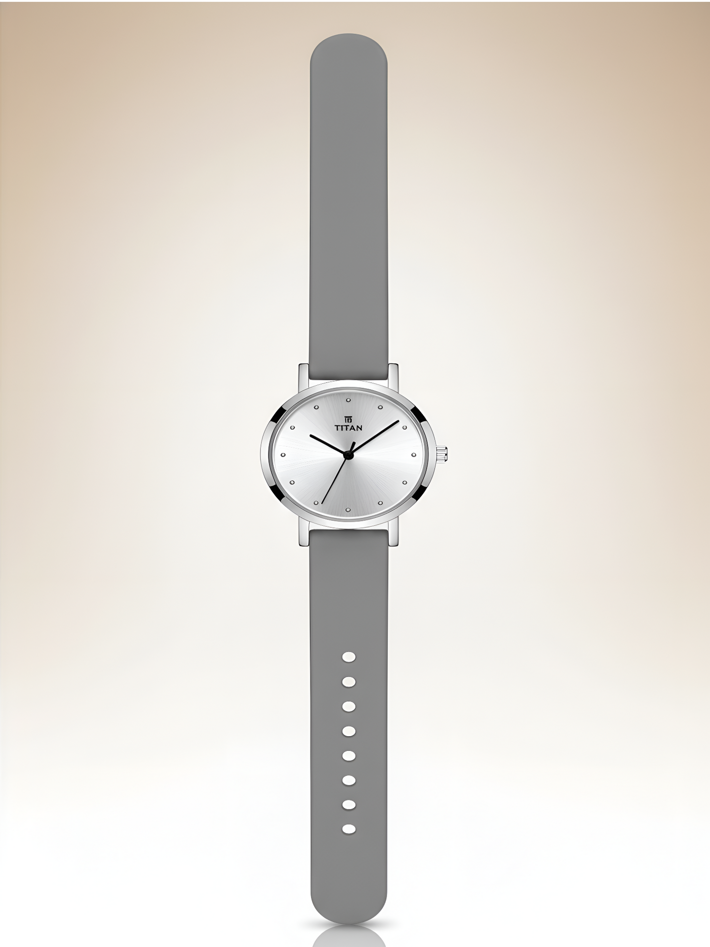 Titan Men's Classic Watch: Gradient Dial & Sleek Markings with Leather Strap