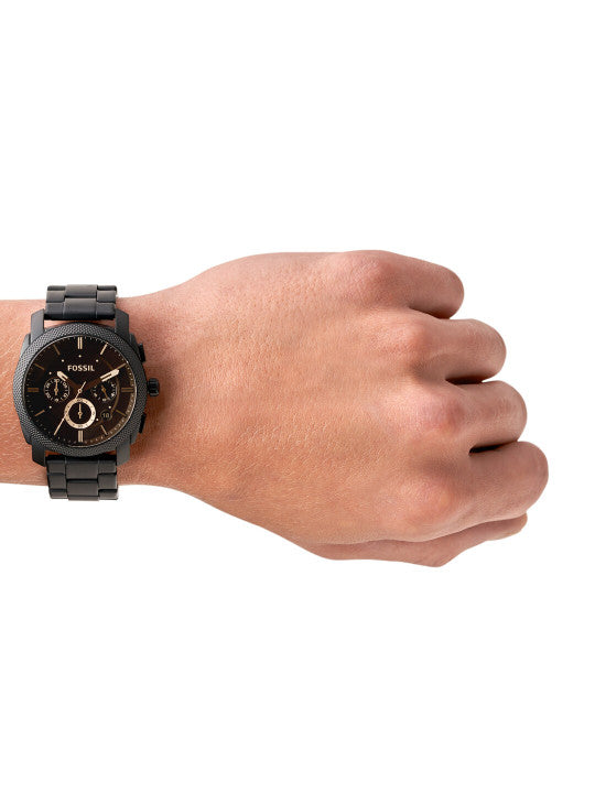 Foosil Men Quartz Black Dial Chronograph Watch FS4682