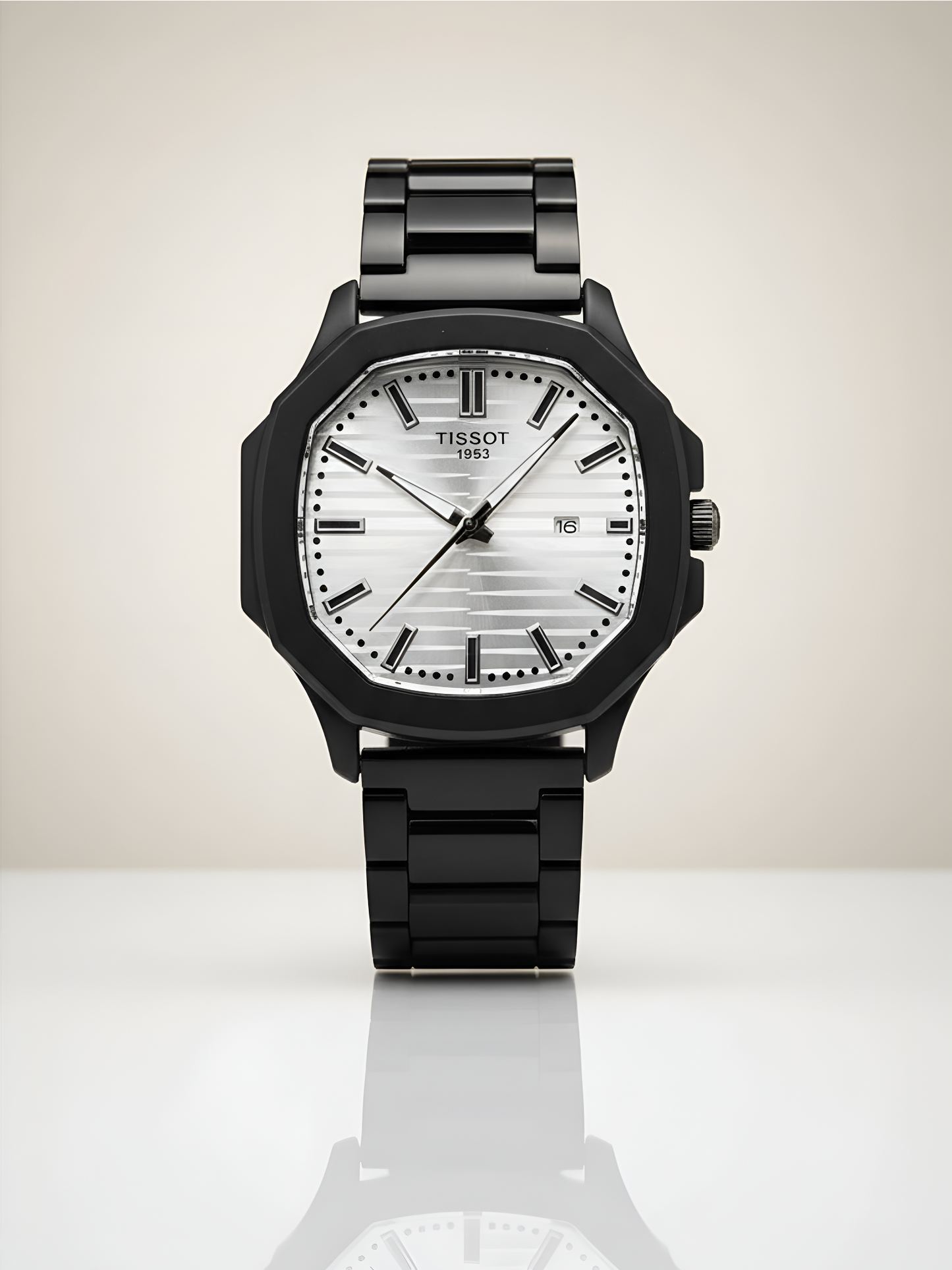 Tissot Matrix Iconic Date Display with Softest Silicone Strap Analog Watch for Men & Boys | White Dail