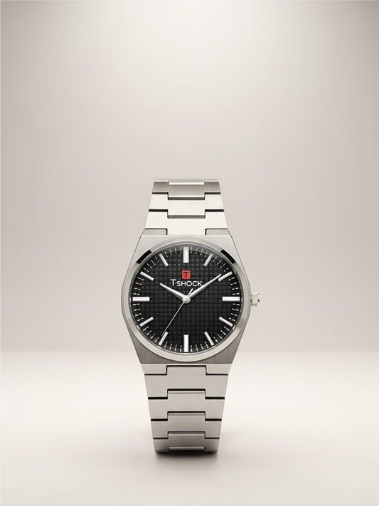 Men Brass Stainless Steel Bracelet Style Straps Analogue Watch MEN-29-BLACK-S01