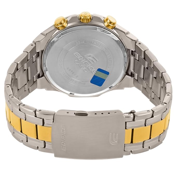 Casio EDifice EFR-539SG-1AVUDF Black Analog Dial Dual Tone Stainless Steel Band Men's Watch Chronograph 100M Water Resistant EX188