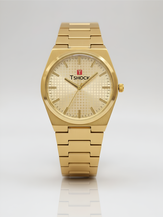 Titan Classic Slim Quartz Analog with Date Silver Dial Stainless Steel Strap Watch for Men | Gold Dail