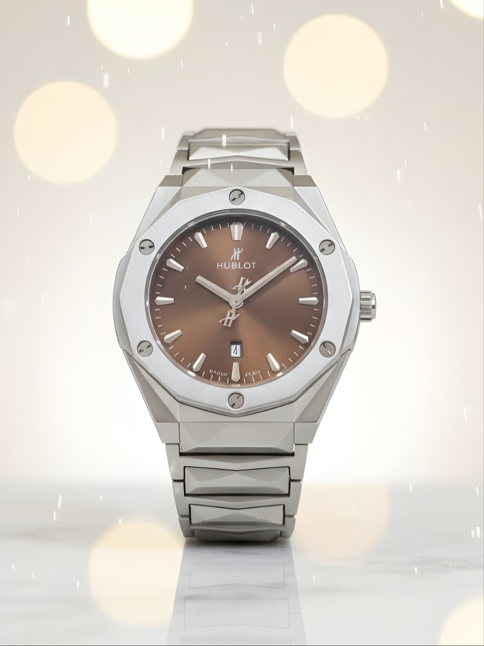 HUBLOT Classic | Fusion Silver | Brown Dial