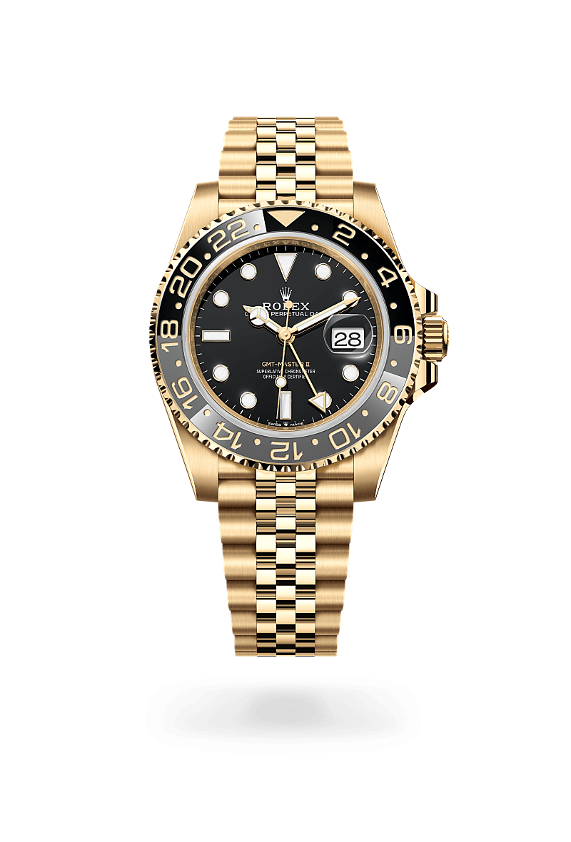 RolexGMT-Master II Oyster, 40 mm, yellow gold | Black Dial M126718GRNR-0001 Price on request