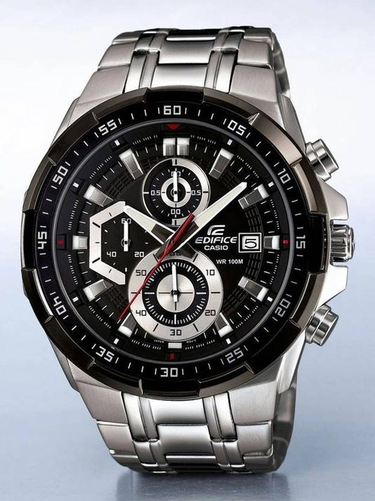 Casio Edifice EFR-539D-1AVUDF Black Dial Silver Stainless Steel Band Analog Watch - For Men EX191